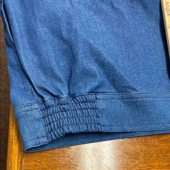 Alfred Dunner Petite Blue Floral Jacket Embroidered Women's Jean Size 14P - Picture 7 of 8